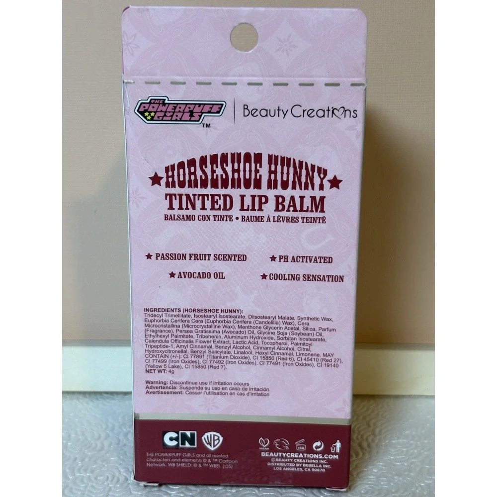 Beauty Creations Powerpuff Girls Horseshoe Hunny Tinted Lip Balm New BB2